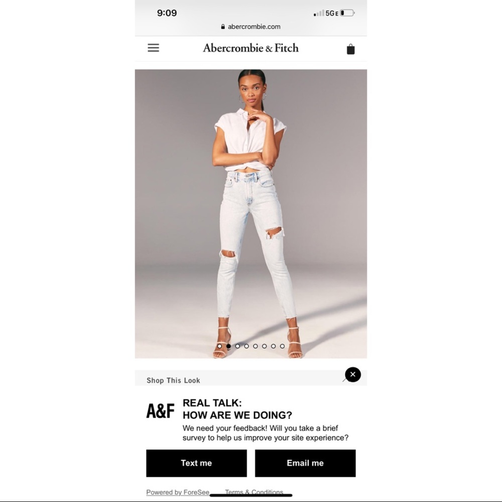 Abercrombie mom jeans